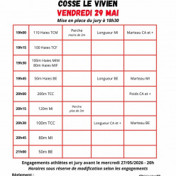 Meeting de l'AGCV #1 - vendredi 29 mai - Mise à jour horaire